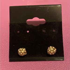Vintage Elegant Gold Orb Stud Earrings